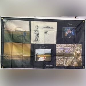 Country Singer Discography Banner Tapestry (polyester) 5x3Ft. With 4 Grommets